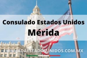 Bandera Estados Unidos consulado de Mérida
