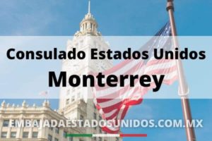 Bandera Estados Unidos consulado de Monterrey
